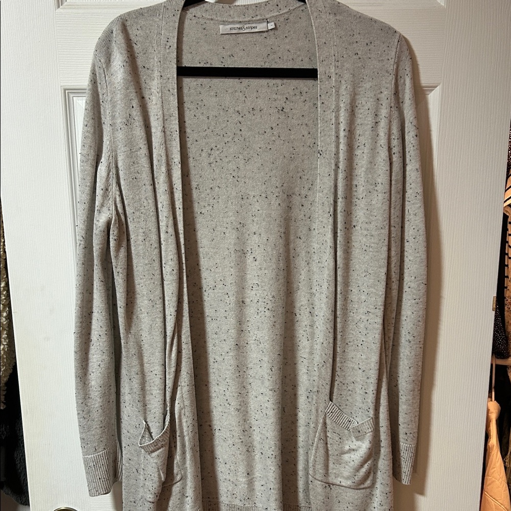 Women's Speckled Open Front Cardigan